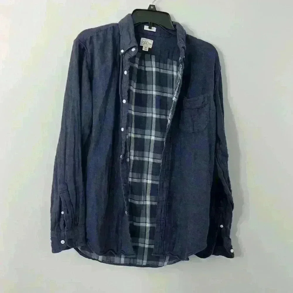 JCrew Buttondown Re-Imagined Navy Ultra Soft Slim Fit Size M Medium